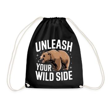 Ours Grizzli Ours brun Ours - Sac de sport léger - noir - Devant