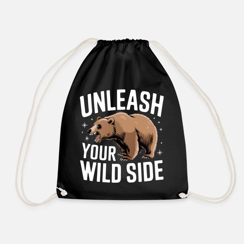 Ours Grizzli Ours brun Ours - Sac de sport léger - noir
