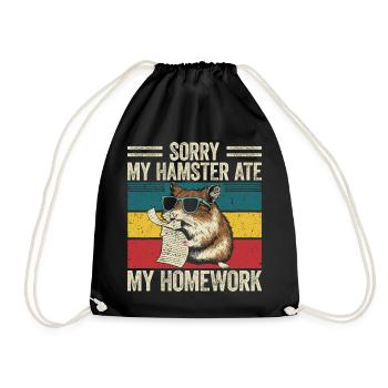 Drôle de dicton pour les fans de hamsters - Sac de sport léger - noir - Devant