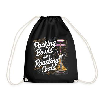 Relaxed hookah look for connoisseurs - Drawstring Bag - black - Front