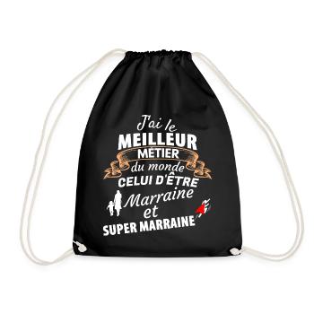Hommage Métier Marine et Super Maman - Sac de sport léger - noir - Devant