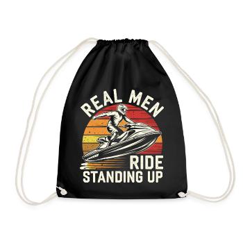 Water sports in style - Drawstring Bag - black - Front