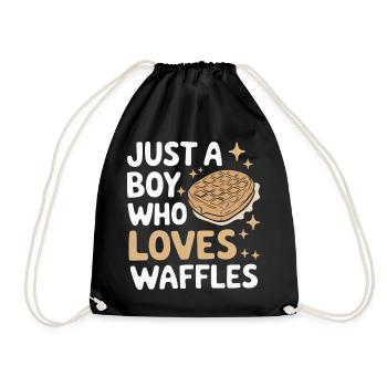 Gaufres Bonbons pour le petit-déjeuner - Sac de sport léger - noir - Devant