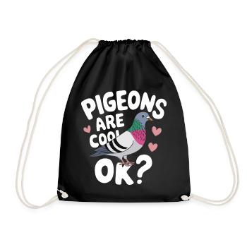 Pigeon Pigeons Animal Oiseau - Sac de sport léger - noir - Devant