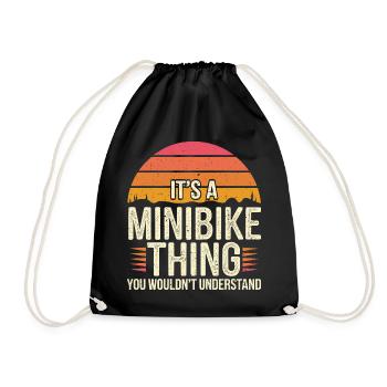 Small bikes, big fun - Drawstring Bag - black - Front