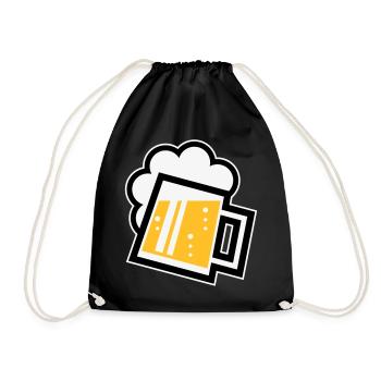 Bavarian Beer Mug (German Glass / R / / / 3C) - Drawstring Bag - black - Front