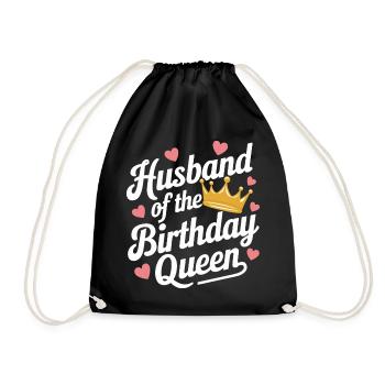 Husband, Spouse, Family, Wedding - Drawstring Bag - black - Front