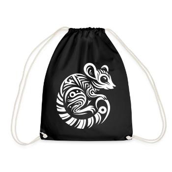 Lémurien tribal - Sac de sport léger - noir - Devant