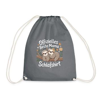 Chemise de nuit pour la fête des mères – Meilleure maman officielle - Sac de sport léger - gris - Devant