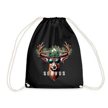 Servus Bavarian Welcome Deer Sunglasses - Drawstring Bag - black - Front