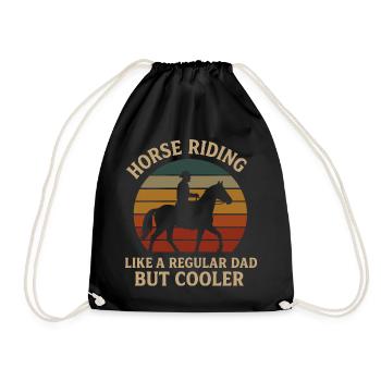 Équitation papa Vintage Design - Sac de sport léger - noir - Devant