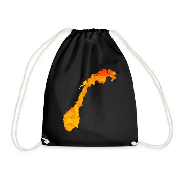 Norvège - Norvège - Norvège - Drapeau - Scandinavie - Sac de sport léger - noir - Devant