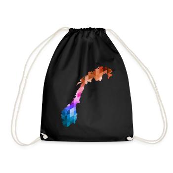 Norway - Norge - Norway - Flag - Scandinavia - Drawstring Bag - black - Front