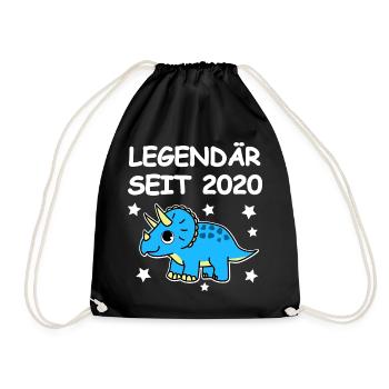 Legendär seit 2020 Triceratops - Turnbeutel - Schwarz - Vorne