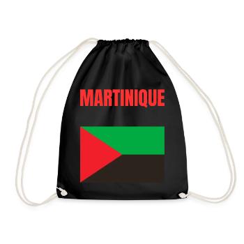 T-shirt drapeau Martinique Antilles - Sac de sport léger - noir - Devant