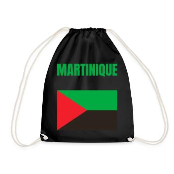 T-shirt drapeau Martinique Antilles - Sac de sport léger - noir - Devant