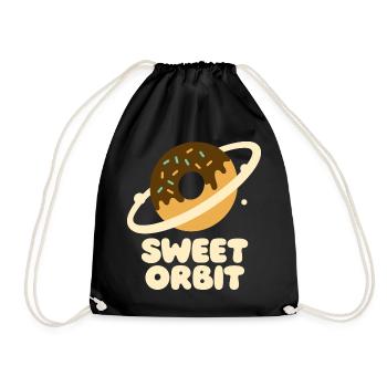 Süßer Orbit Donutplanet - Turnbeutel - Schwarz - Vorne