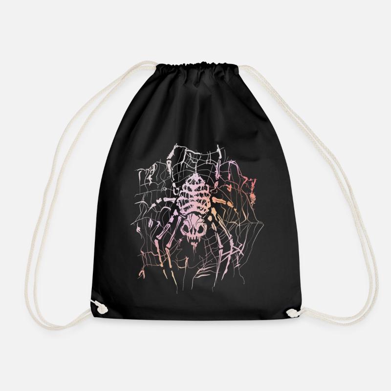 Araignée squelette - Sac de sport léger - noir