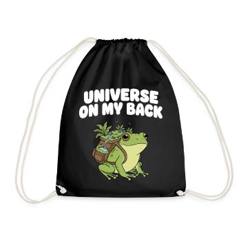 Universe on my back - Drawstring Bag - black - Front