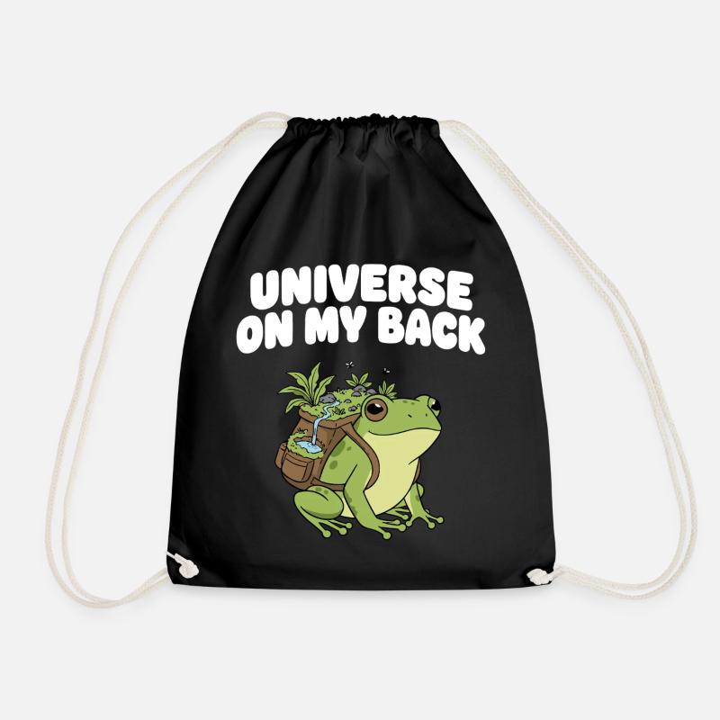 Universe on my back - Drawstring Bag - black