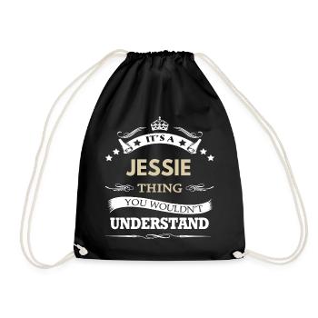 It’s a Jessie Thing – Family Name Pride Quote - Drawstring Bag - black - Front