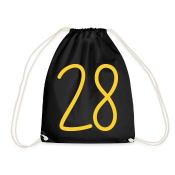 28 - Drawstring Bag - black - Front