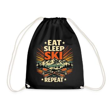Un Bonus de ski Manger Sommeil Répé - Sac de sport léger - noir - Devant