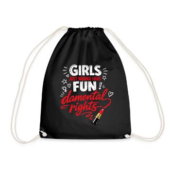 Droits fondationnels – Déclaration forte des femmes - Sac de sport léger - noir - Devant