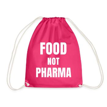 Protestation Food Not Pharma Imprimé - Sac de sport léger - fuchsia - Devant