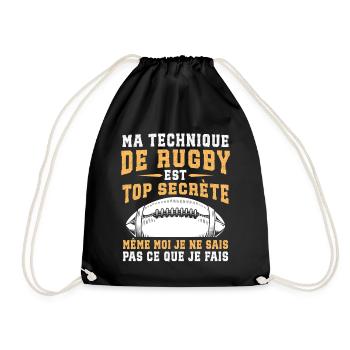 Ma Technique De Rugby - Sac de sport léger - noir - Devant