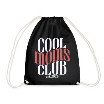 Club des mamans cool - Cadeau de maman pour la fête des mères - Sac de sport léger - noir - Devant