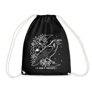 Déclaration des fascistes Antifa Crow F-Caw-F - Sac de sport léger - noir - Devant