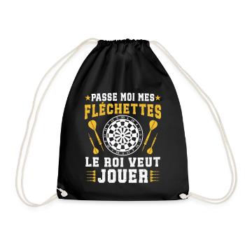 Passe Moi Les fléchettes Le Roi Veut Jouer - Sac de sport léger - noir - Devant