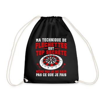 ma technique de fléchettes  - Sac de sport léger - noir - Devant