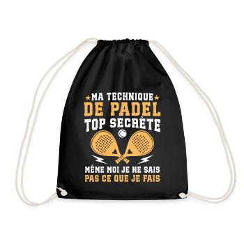 ma technique de padel  - Sac de sport léger - noir - Devant