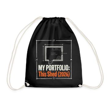 My Portfolio - Turnbeutel - Schwarz - Vorne