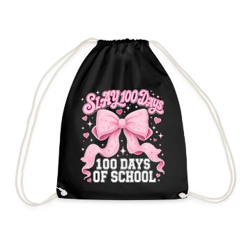 Coquette rose à nœud papillon Slay 100 Day School - Sac de sport léger - noir - Devant