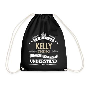 Its A Kelly Thing You Wouldnt Understand Funny - Drawstring Bag - black - Front