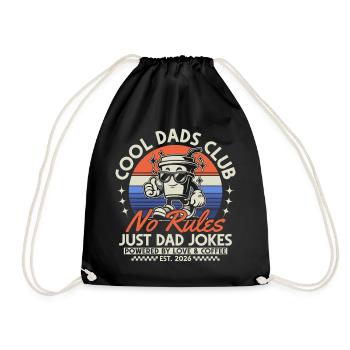 Club des papas cool - Cadeau de la fête des pères 2026 - Sac de sport léger - noir - Devant