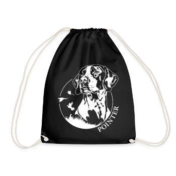 Pointer Portrait Hunde Jagdhunde Jagdhund Wilsigns - Turnbeutel - Schwarz - Vorne
