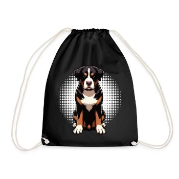 Appenzeller Mountain Dog Mountain Dog Mountain Dog Mother - Drawstring Bag - black - Front