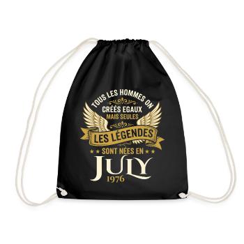 Légende Née En Juillet 1976 Anniversaire - Sac de sport léger - noir - Devant