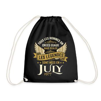Légende Née En Juillet 1977 Anniversaire - Sac de sport léger - noir - Devant