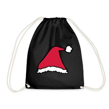 Chapeau de Père Noël - Sac de sport léger - noir - Devant