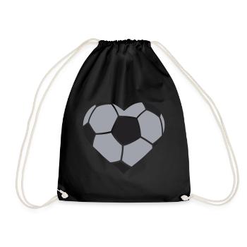 Le cœur du football - Sac de sport léger - noir - Devant