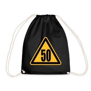 Warning 50 | Achtung 50 - Sac de sport léger - noir - Devant