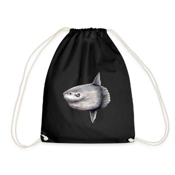 Arlequin - océan arlequin - Mola mola Poisson Lune - Sac de sport léger - noir - Devant