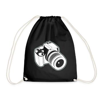 Camera Photographer Photography Photograph Photo Picture - Drawstring Bag - black - Front