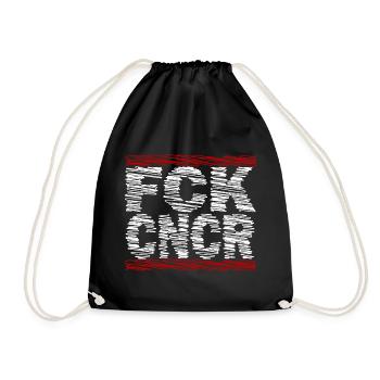 FCK Cancer – Fort contre le cancer - Sac de sport léger - noir - Devant