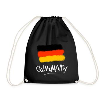 Germany flag - Drawstring Bag - black - Front